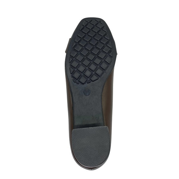 Kiki Alani K23-732 Women Gold Buckle Pumps In Pewter And Coffee, Sizes 35-41