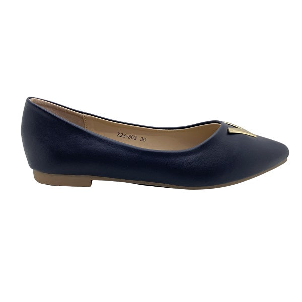 Kiki Olive K23-863 Women Pointed Toe Pumps In Off White And Navy, Sizes 35-41