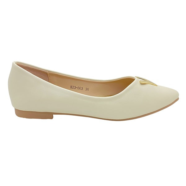 Kiki Olive K23-863 Women Pointed Toe Pumps In Off White And Navy, Sizes 35-41