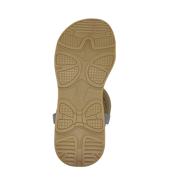 Kiki Ashley K23-887 Women Flat Toe Post Sandals In Camel And Grey, Sizes 35-41