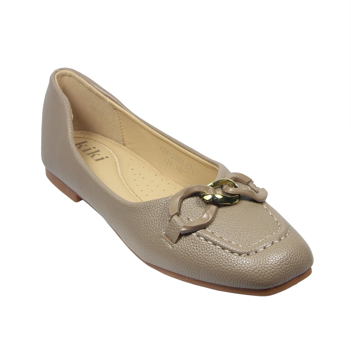 Kiki Miriam K24-2002 Women Pumps In Khaki And Black , Sizes 36-41