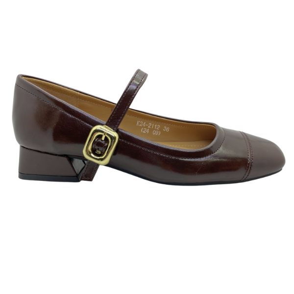 Kiki Arabella K24-2112 Women Classic Mary Janes In Brown And Black, Sizes 35-41