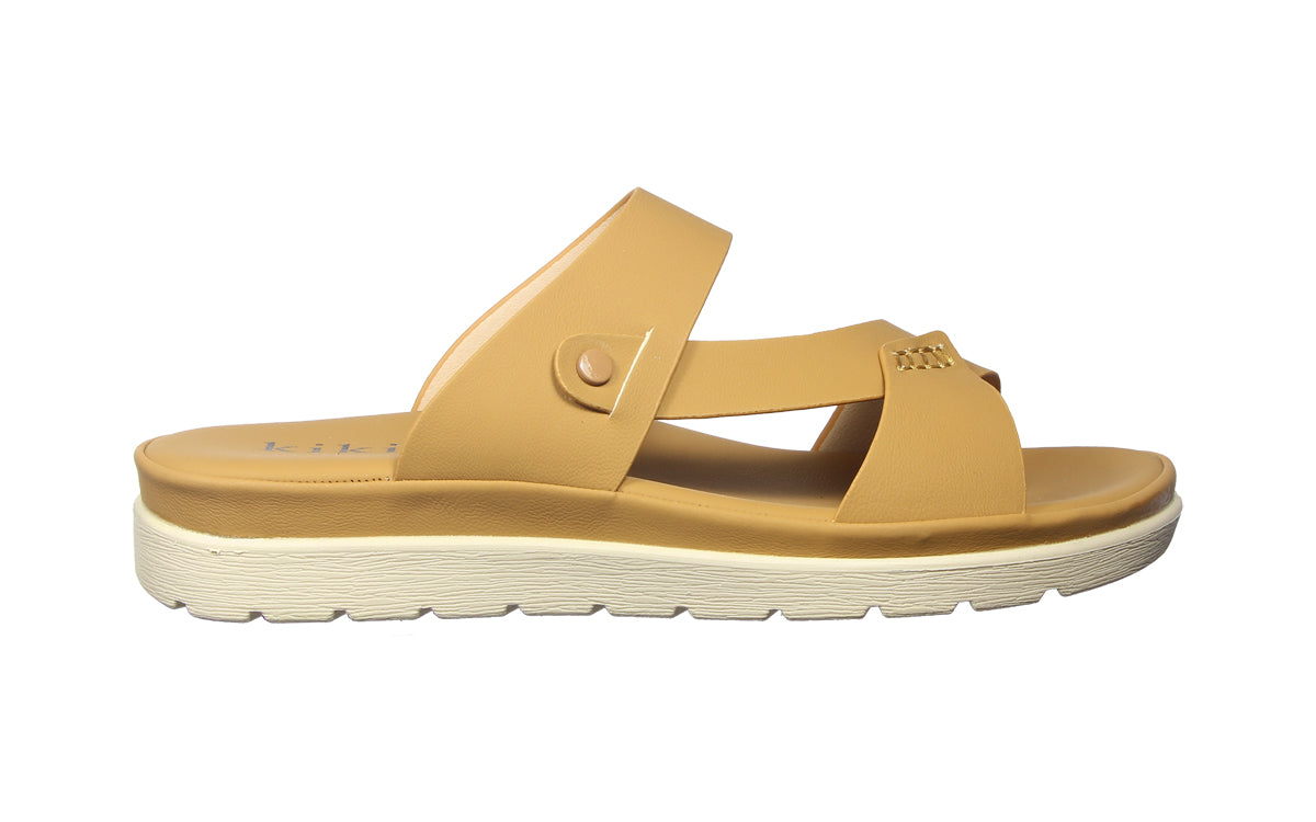 Kiki Willa K25-223 Women Flat Sandals In Grey And Brown, Sizes 36-41