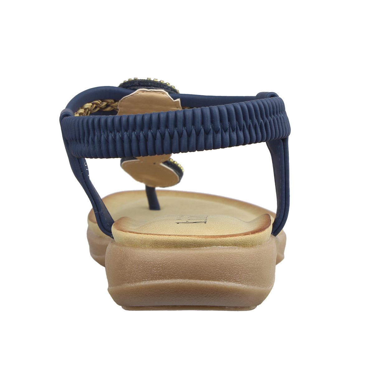 Kiki Reign K25-332 Women Sandals In Almond And Navy, Sizes 36-41