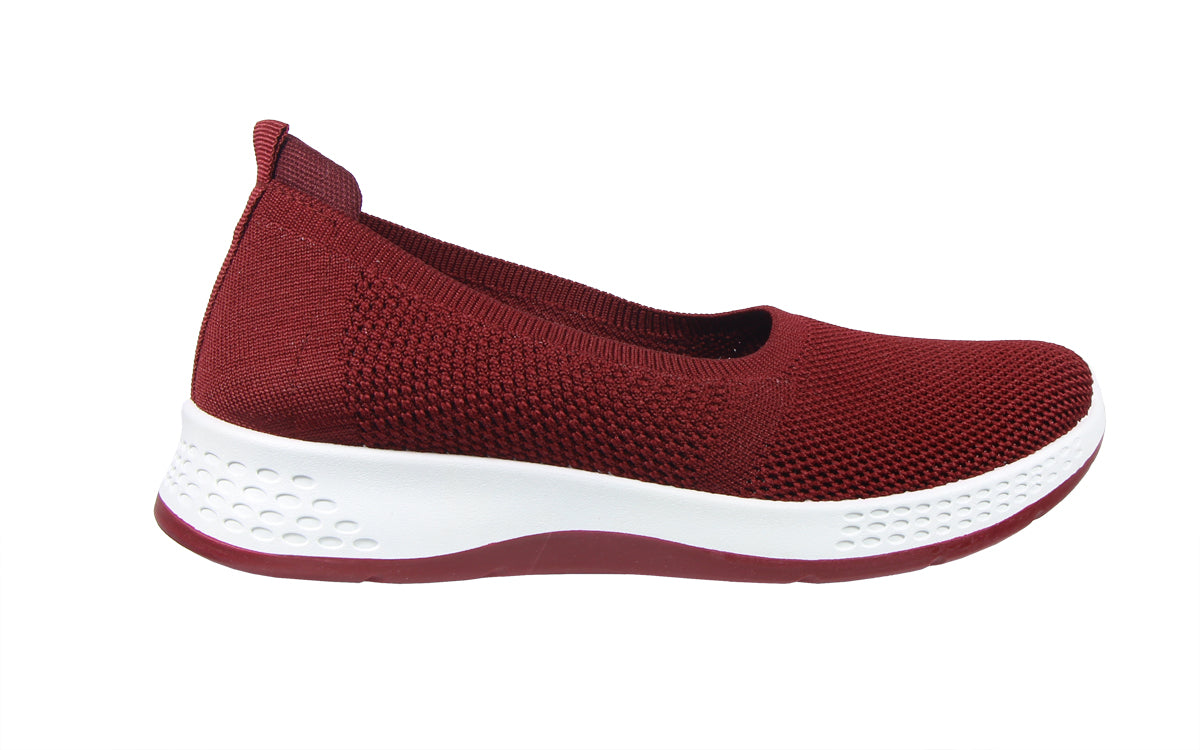Kiki Harlow KG24-5503 Women Casual Shoes In Maroon And Black , Sizes 36-41