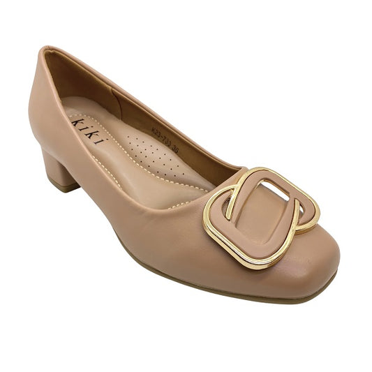 Kiki Lainey K23-733 Women Buckle Pumps In Pink And Black, Sizes 35-41