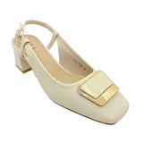 Kiki Blakely K23-755 Women Slingbacks In Beige And Black, Sizes 35-41