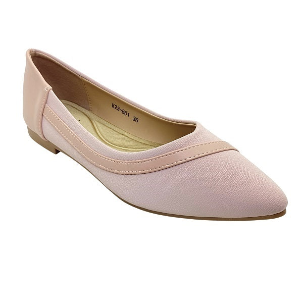 Kiki Isabel K23-861 Women Pointed Toe Pumps In Pink And Black, Sizes 35-41