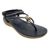 Kiki River K23-884 Women Flat Sandals In Gold And Black, Sizes 35-41