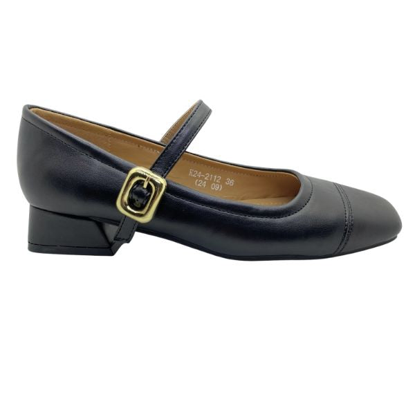 Kiki Arabella K24-2112 Women Classic Mary Janes In Brown And Black, Sizes 35-41