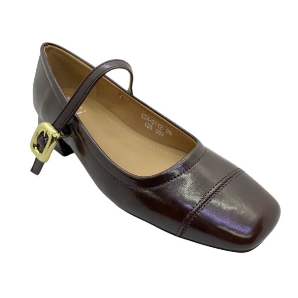 Kiki Arabella K24-2112 Women Classic Mary Janes In Brown And Black, Sizes 35-41