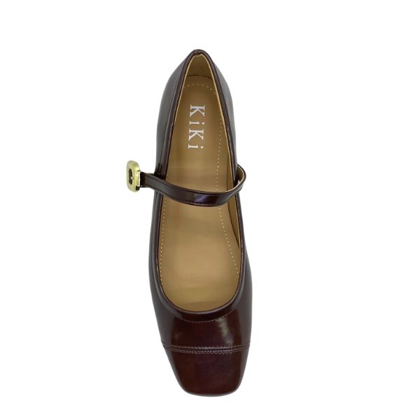 Kiki Arabella K24-2112 Women Classic Mary Janes In Brown And Black, Sizes 35-41