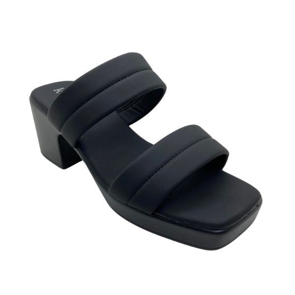 Kiki Kiara K24-2333 Women Double Strap Platform In Black, Sizes 35-41