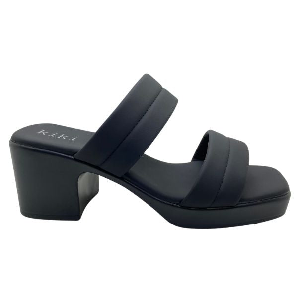Kiki Kiara K24-2333 Women Double Strap Platform In Black, Sizes 35-41