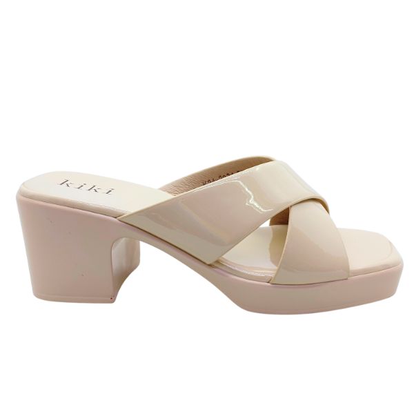 Kiki Harmony K24-2334 Women Criss-Cross Platform In Beige And Grey, Sizes 35-41