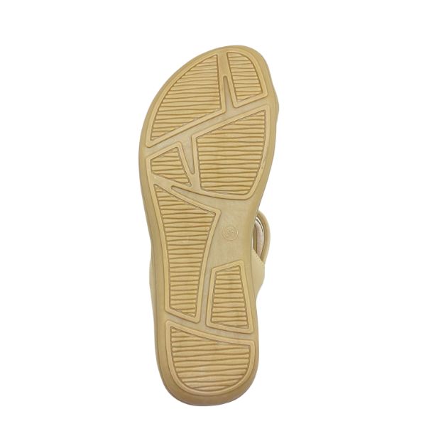 Kiki Ana K24-8812 Women Toe-ring Sandals In Apricot And Black, Sizes 35-41
