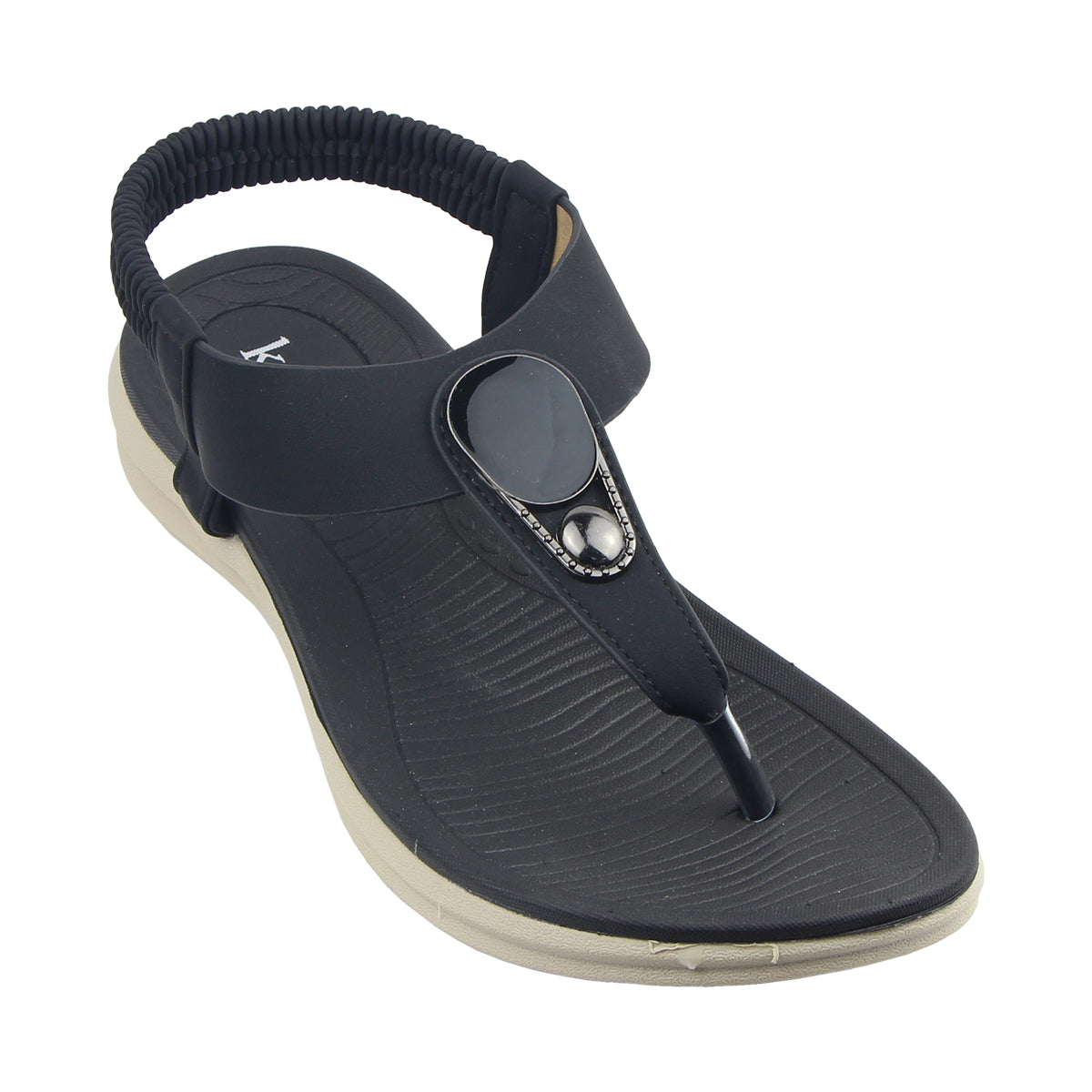 Kiki Mara K25-222 Women Sandals In White And Black, Sizes 36-41