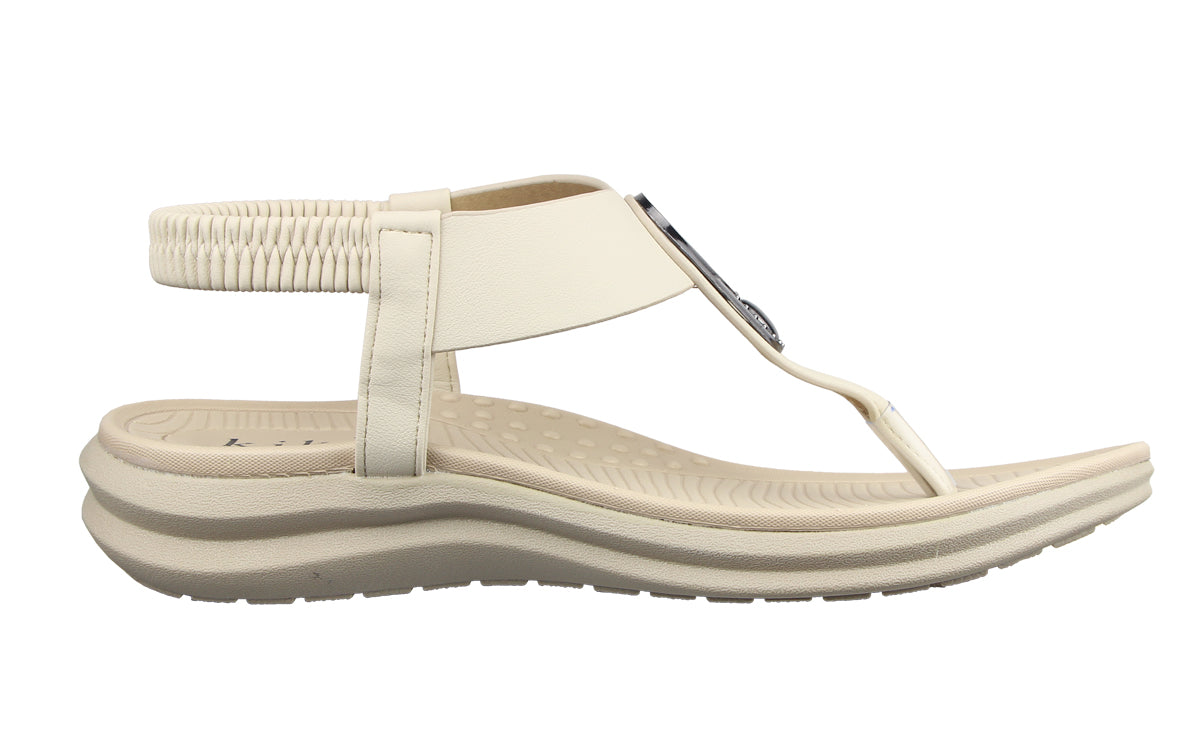 Kiki Mara K25-222 Women Sandals In White And Black, Sizes 36-41