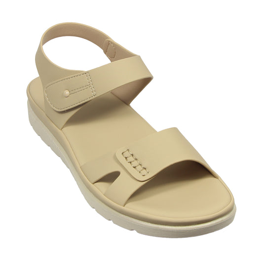 Kiki Helen K25-224 Women Flat Sandals In Beige And Navy, Sizes 36-41