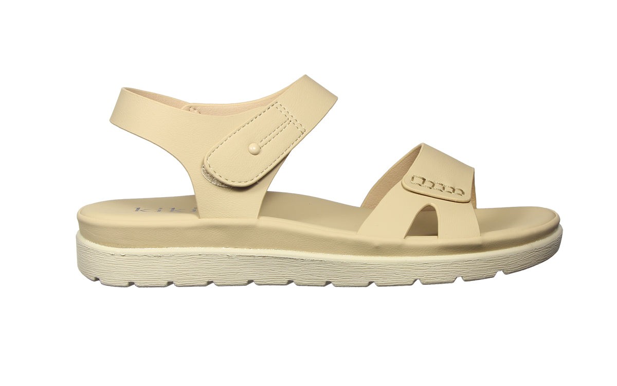 Kiki Helen K25-224 Women Flat Sandals In Beige And Navy, Sizes 36-41