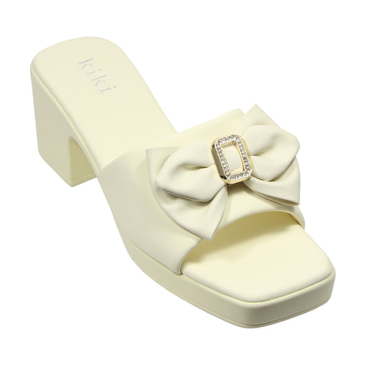 Kiki Gracelynn K25-337 Women Platform In White And Black, Sizes 35-40