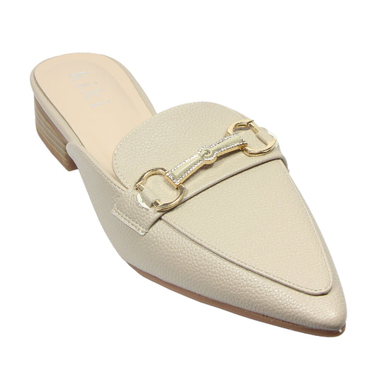 Kiki Carolina K25-338 Women Classic Mules In Beige And Khaki, Sizes 36-41