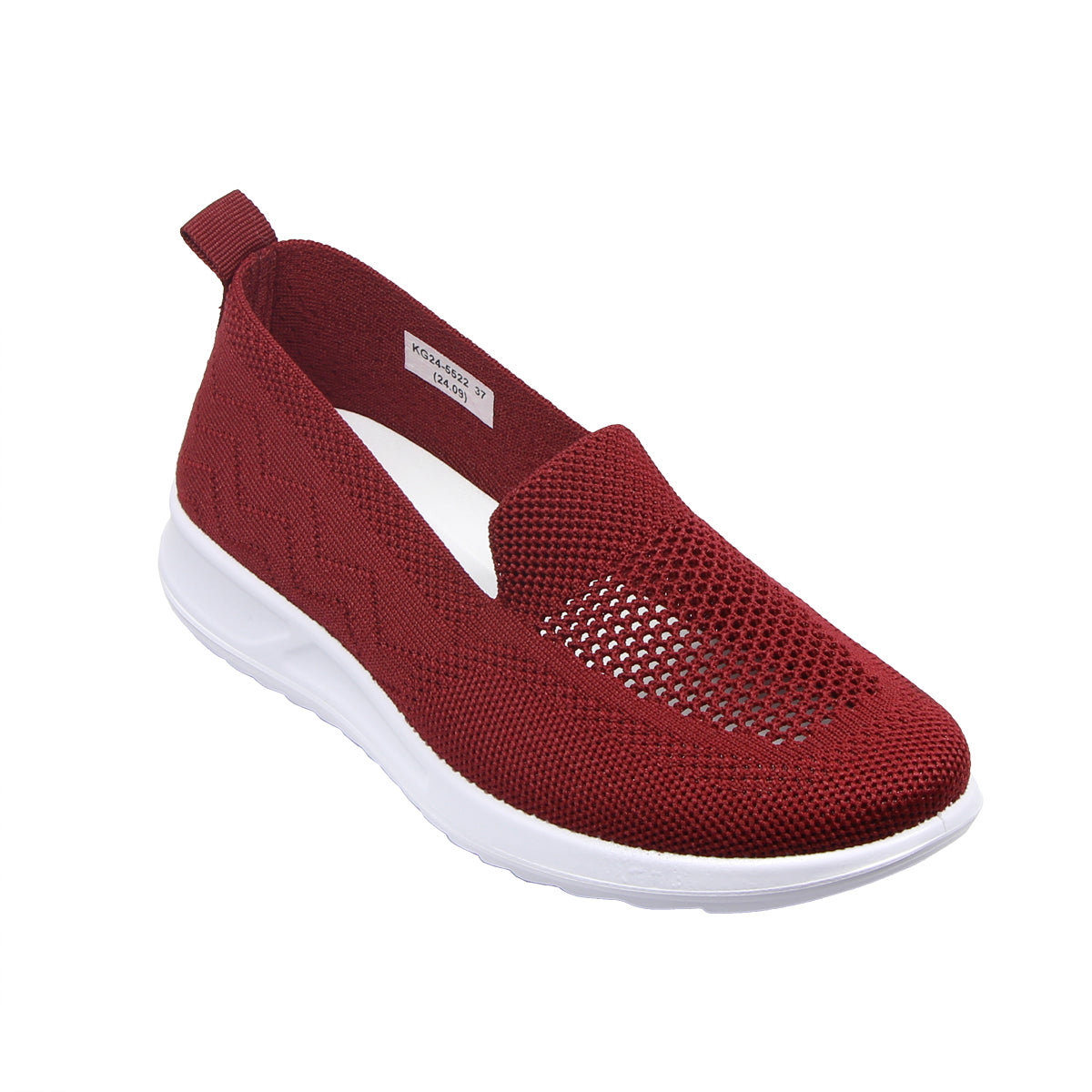 Kiki Regina KG24-5522 Women Casual Shoes In Maroon And Black , Sizes 36-41