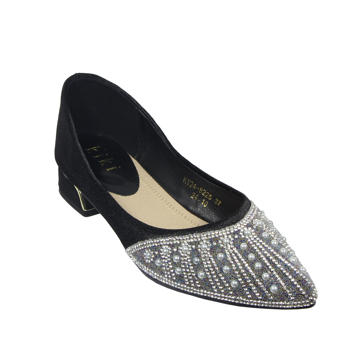 Kiki Stevie KY24-8225 Women Pointed Pumps In Gold And Black , Sizes 35-41