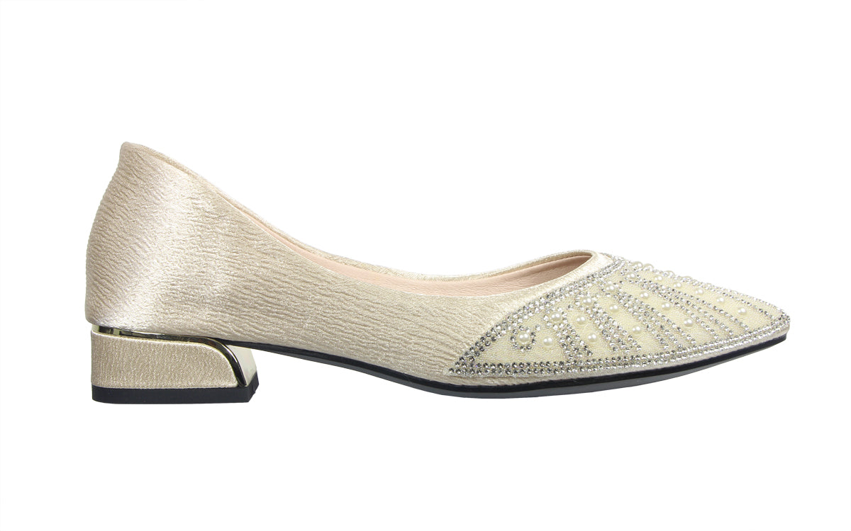 Kiki Stevie KY24-8225 Women Pointed Pumps In Gold And Black , Sizes 35-41